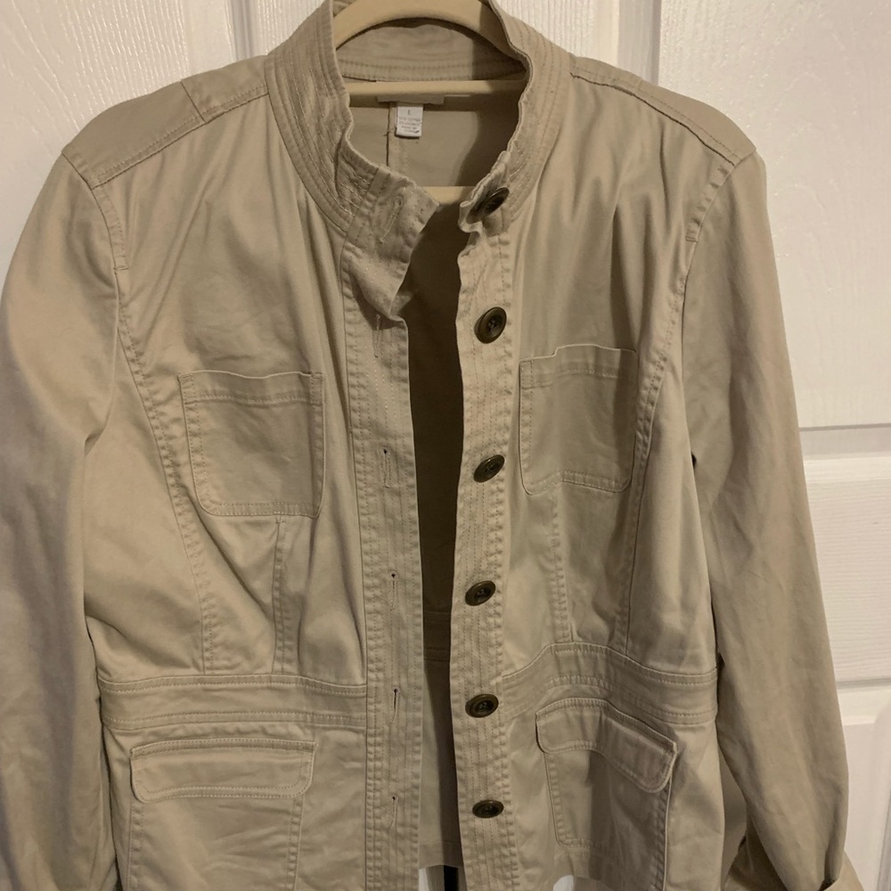 Charter Club Khaki Tan Waist Length Trench